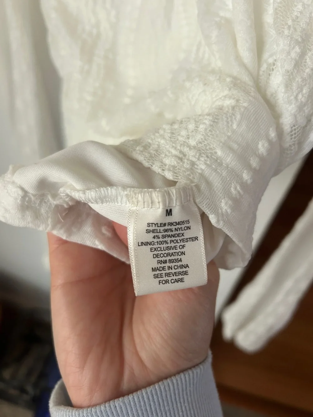 no comment || Women’s White Tie-Front Long Sleeve Top - Picture 5 of 8